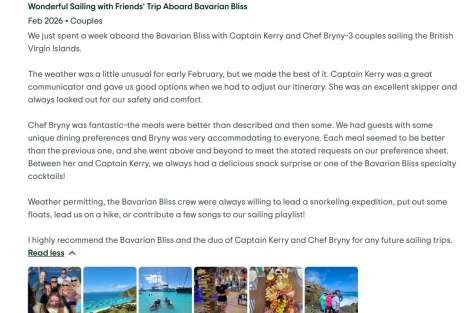 Review img # 10 of the yacht Bavarian Bliss