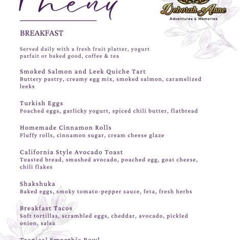 Food onboard DEBORAH ANNE # 1