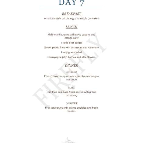 Food onboard Firefly # 7