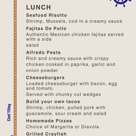 Food onboard Morning Star # 2