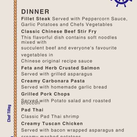 Food onboard Morning Star # 4